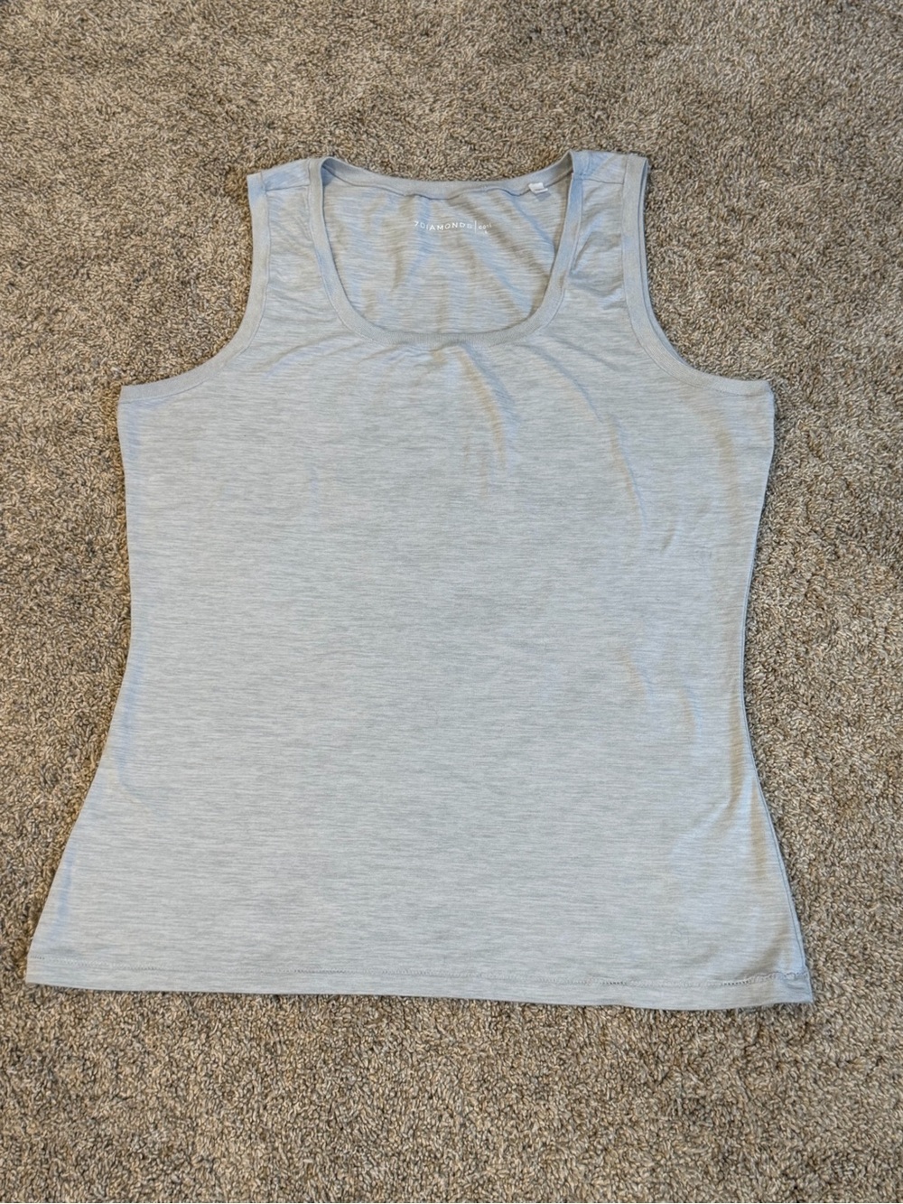 7 Diamonds Light Gray Tank Top